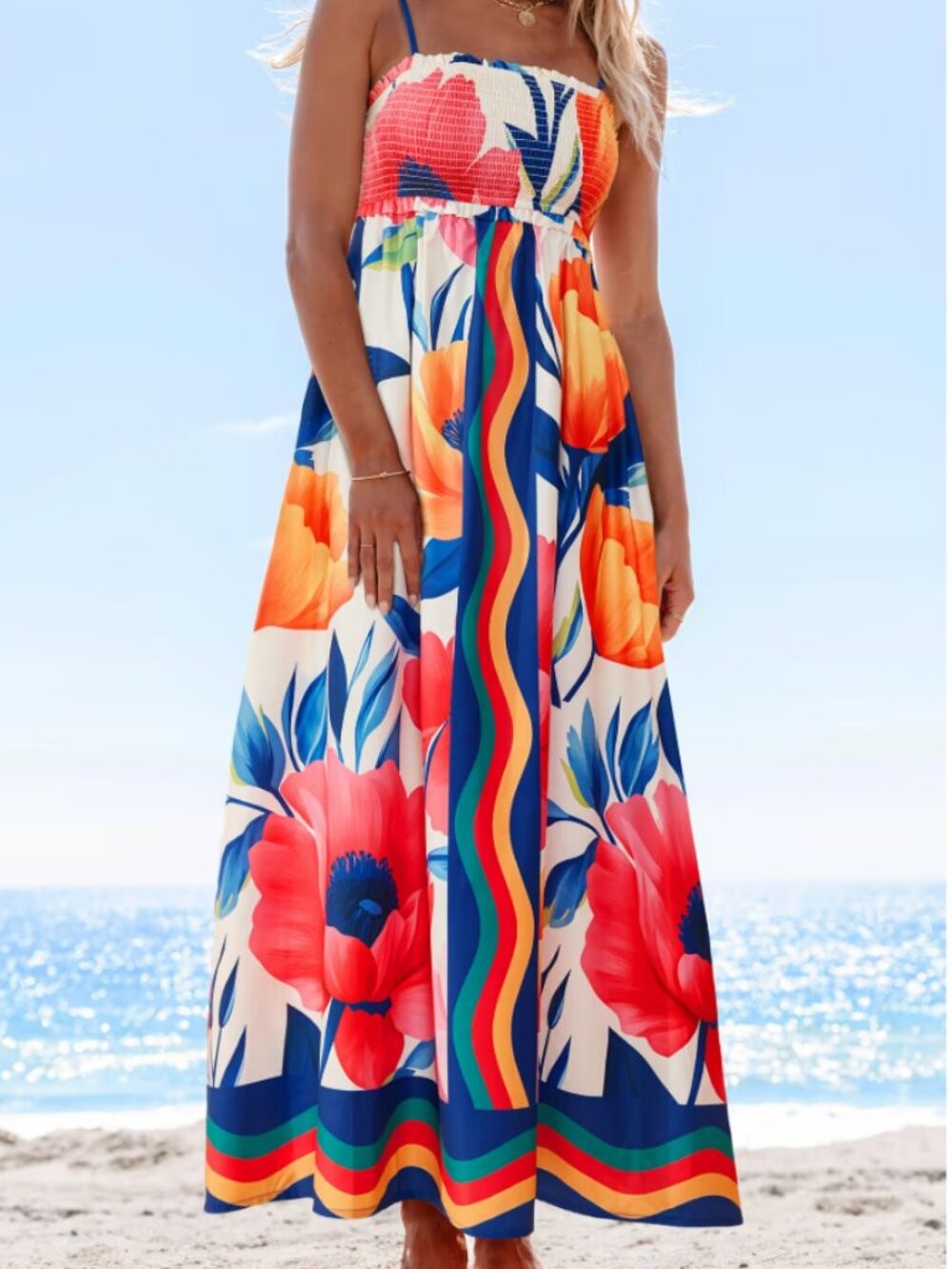 Cupshe Party Favor Floral Maxi Dress Medium NWT's